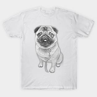 Pug Cute Art Design T-Shirt